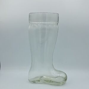 Clear Glass Boot Beer Mug